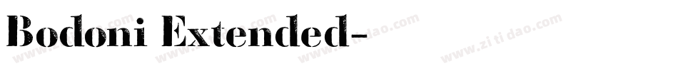 Bodoni Extended字体转换